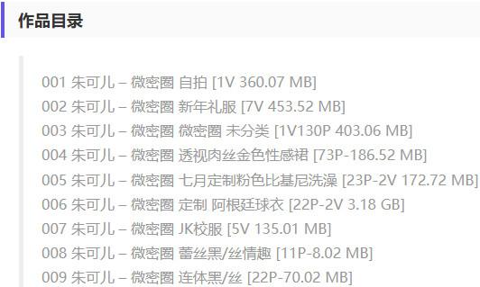 朱可儿 – 微密圈写真&视频合集【持续更新中】-1